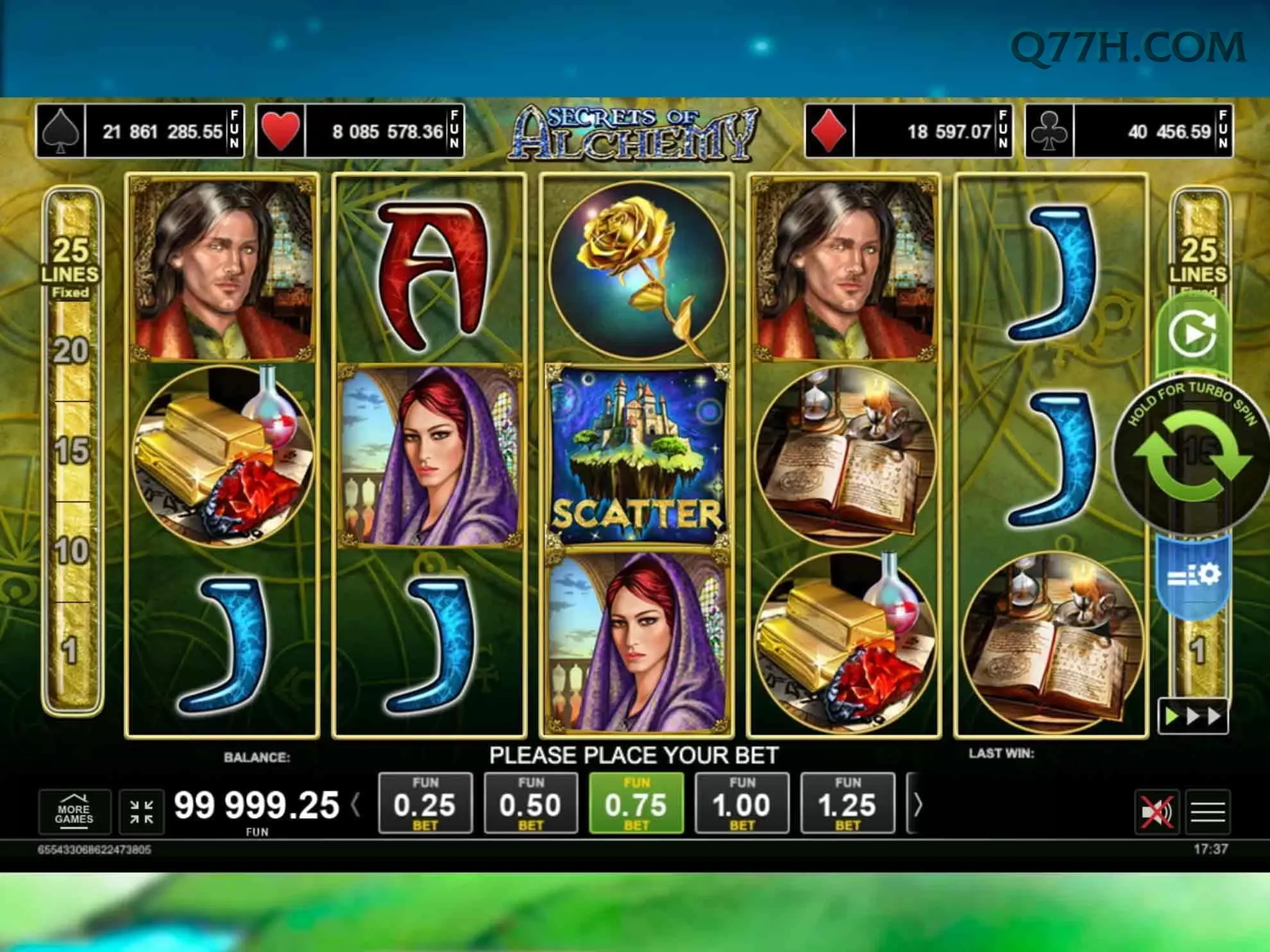 Slots online da q77 com jackpots progressivos